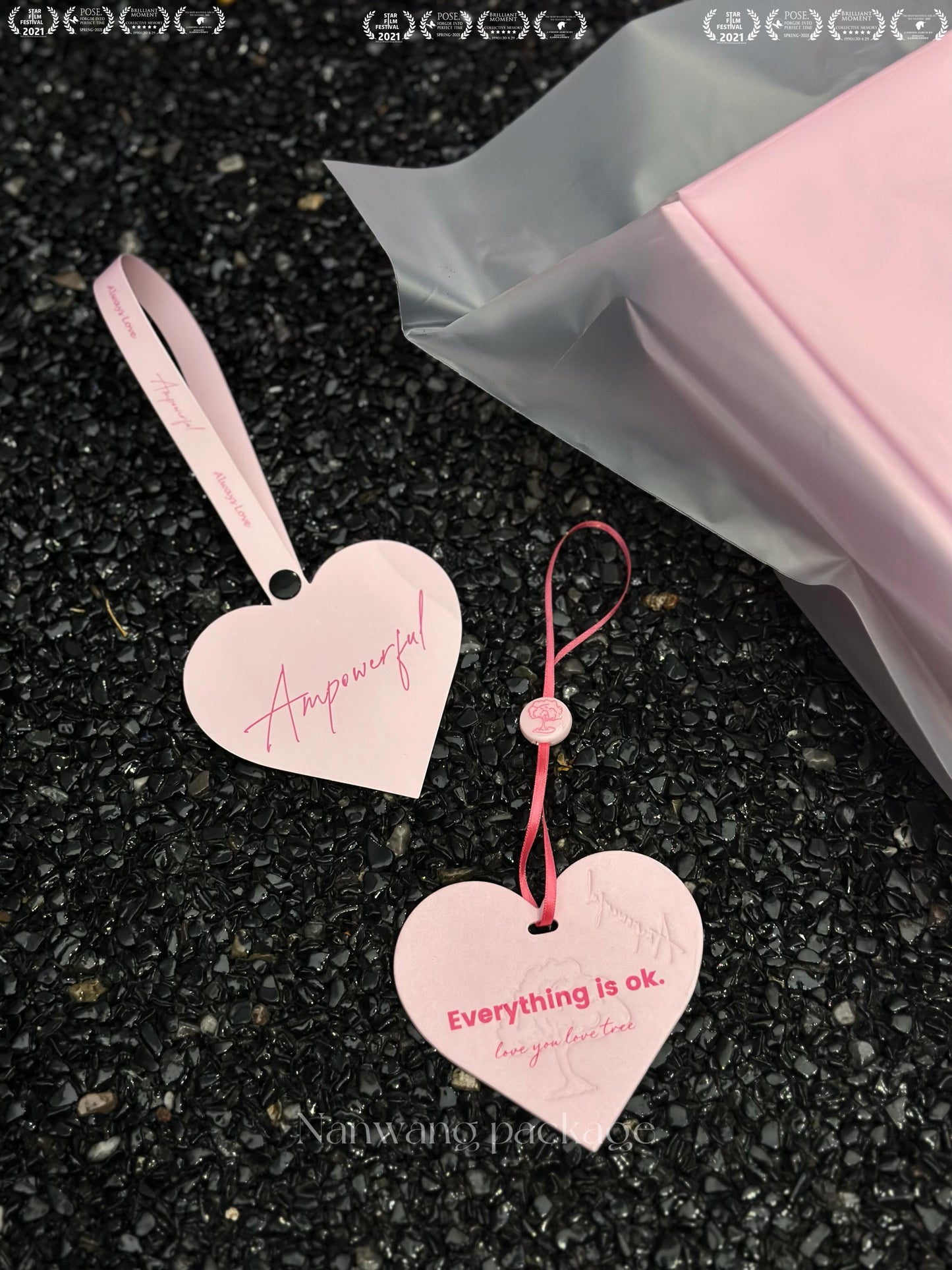 The soft pink packaging design is absolutely adorable and effectively conveys the brand philosophy.