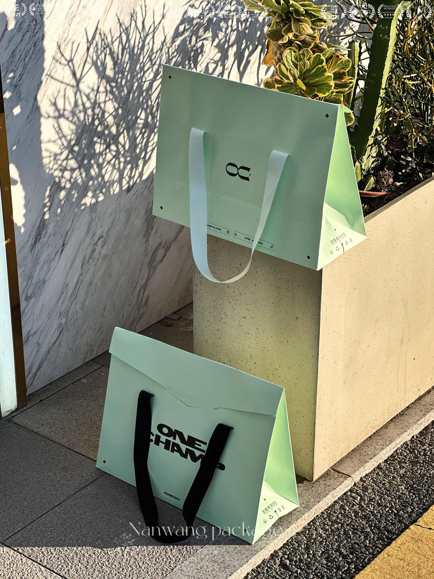 Mint green exquisite limited atmosphere tote bag