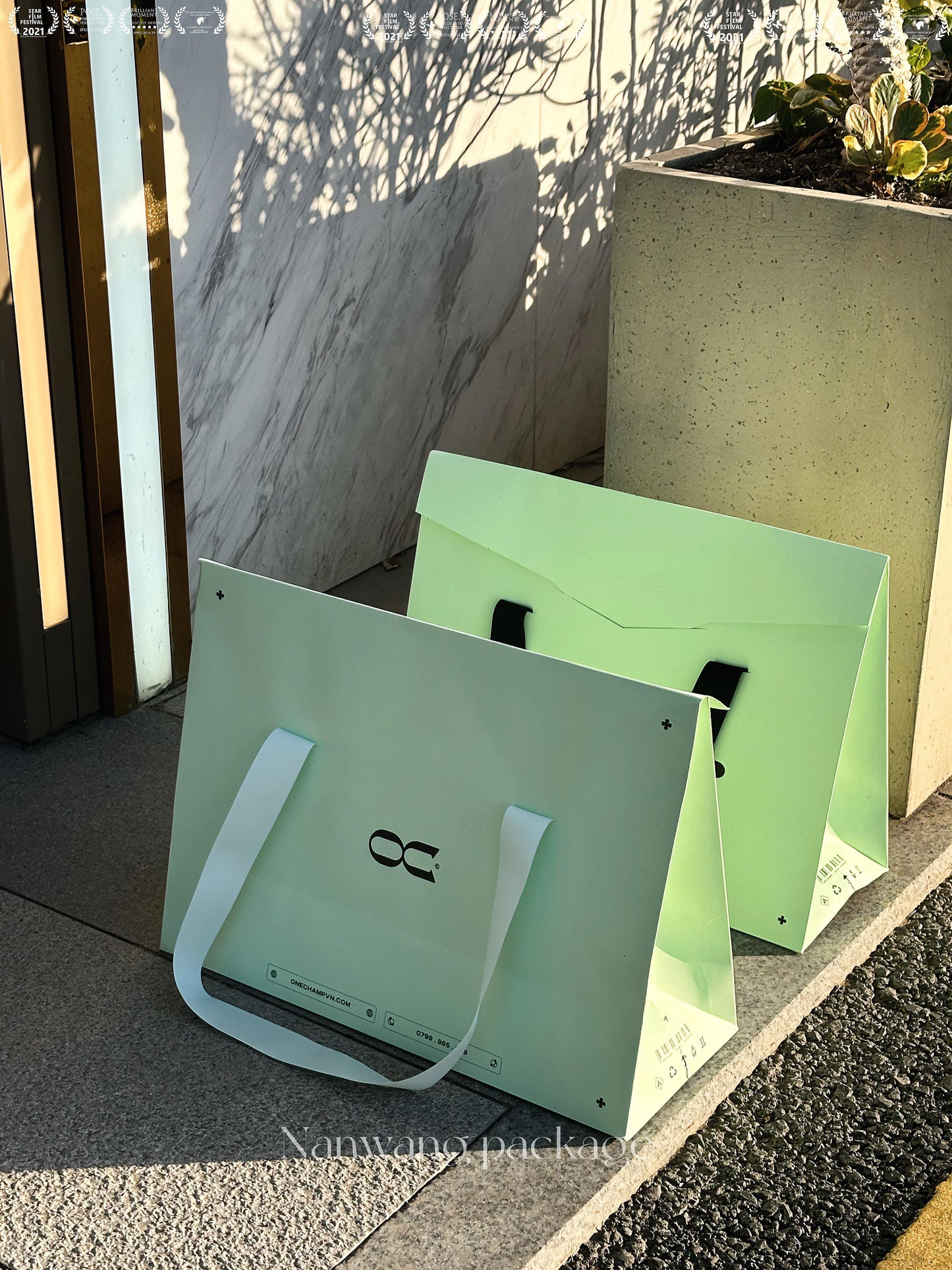 Mint green exquisite limited atmosphere tote bag