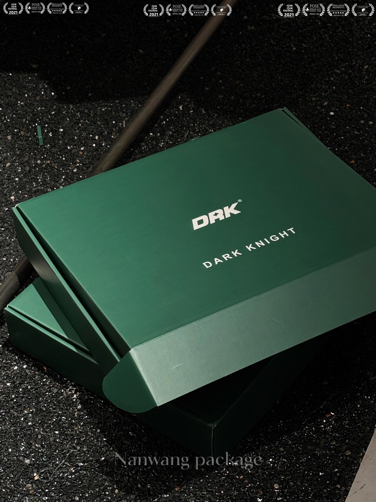 Dark green double-sided printing packaging box
