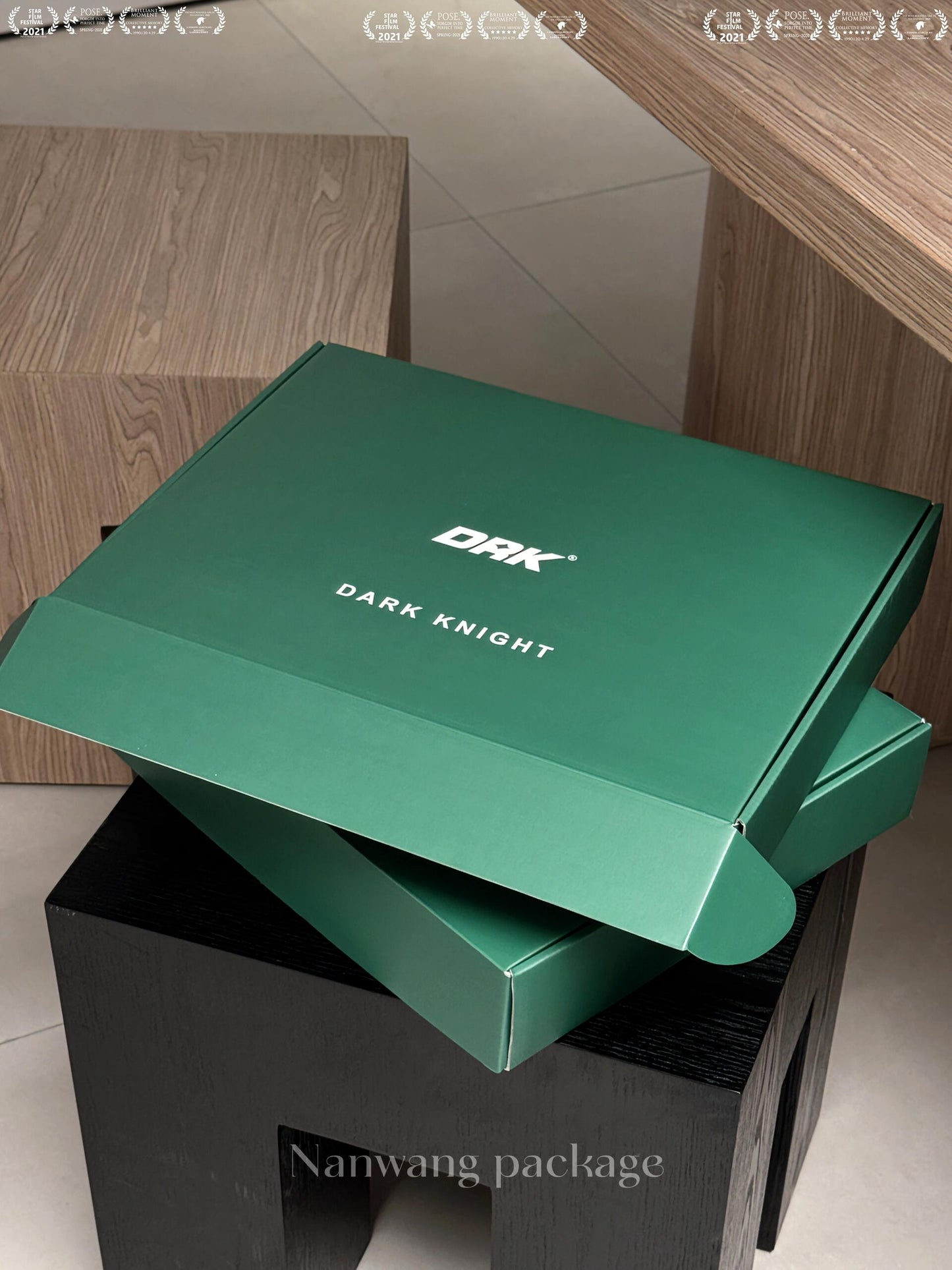 Dark green double-sided printing packaging box