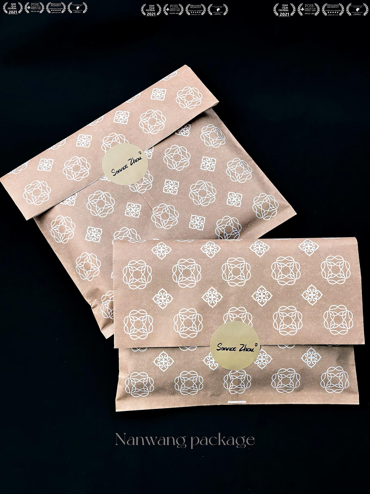 New Chinese style center seal packaging bag