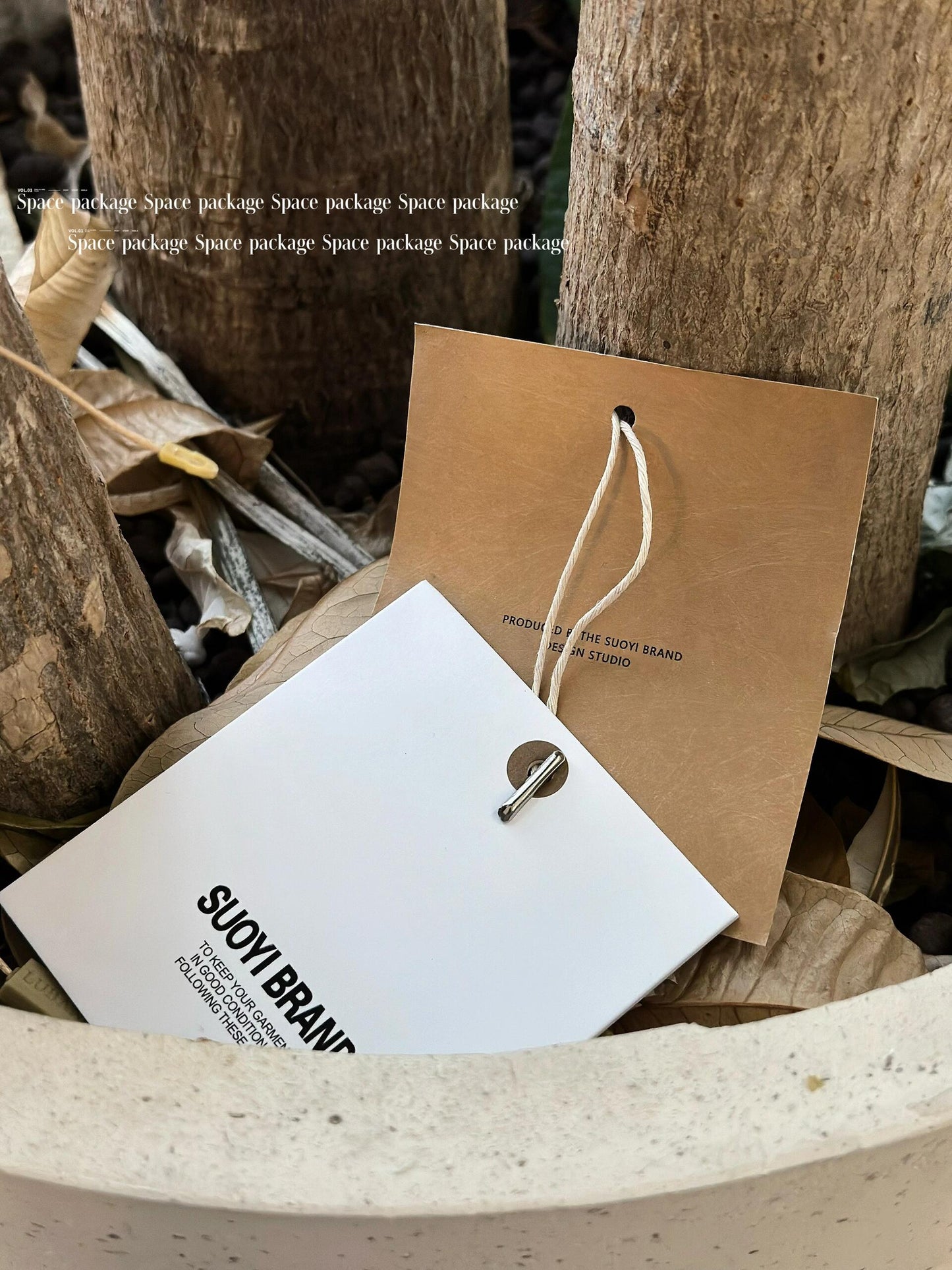 Vintage-Inspired Maillard Tone Clothing Labels | Eco-Friendly Apparel Tags with Earthy Tones
