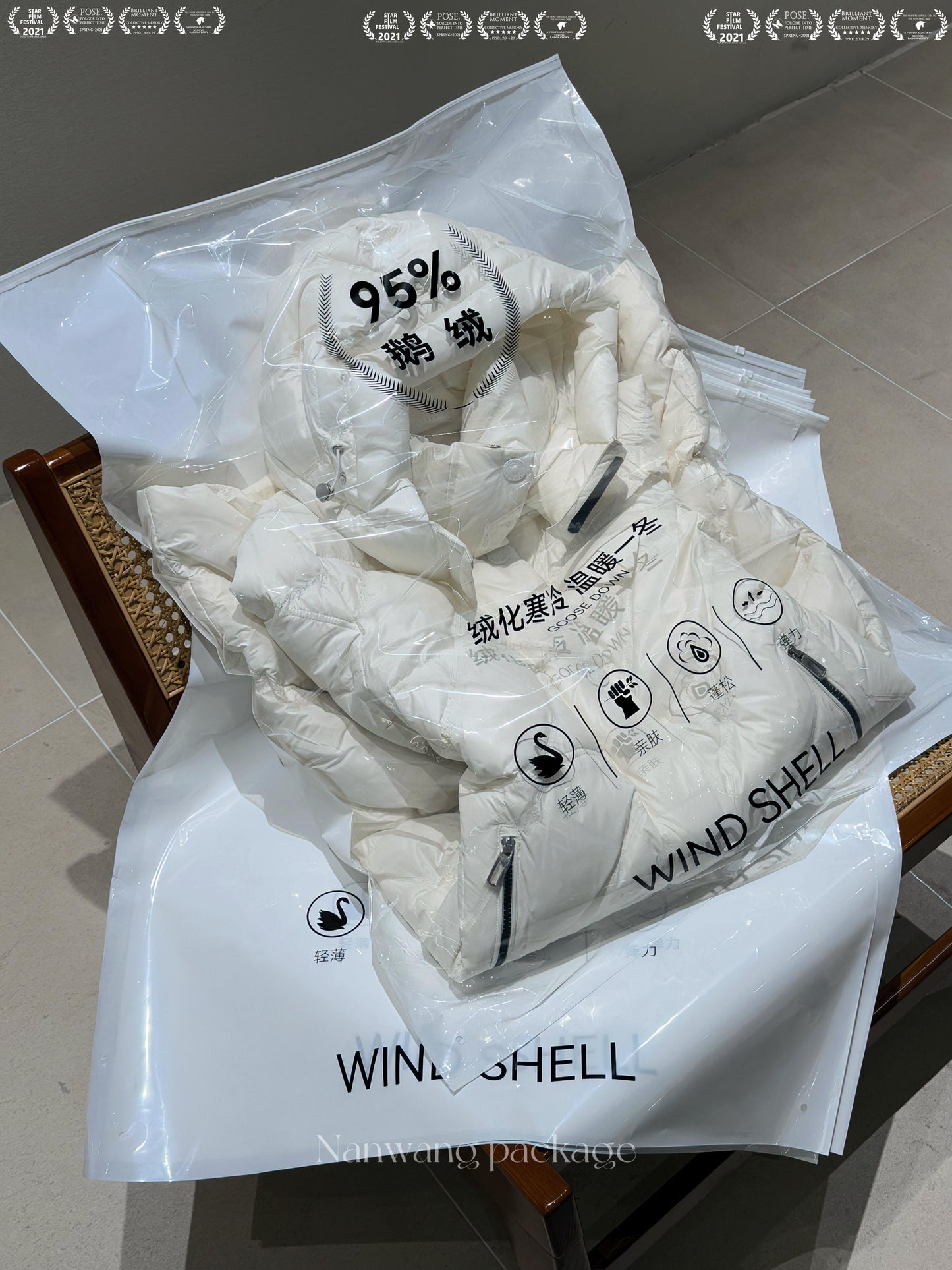 Extra Large Goose Down Coat Zippered Packaging Bag