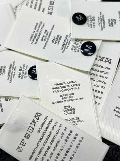 Autumn and winter high-grade washing label