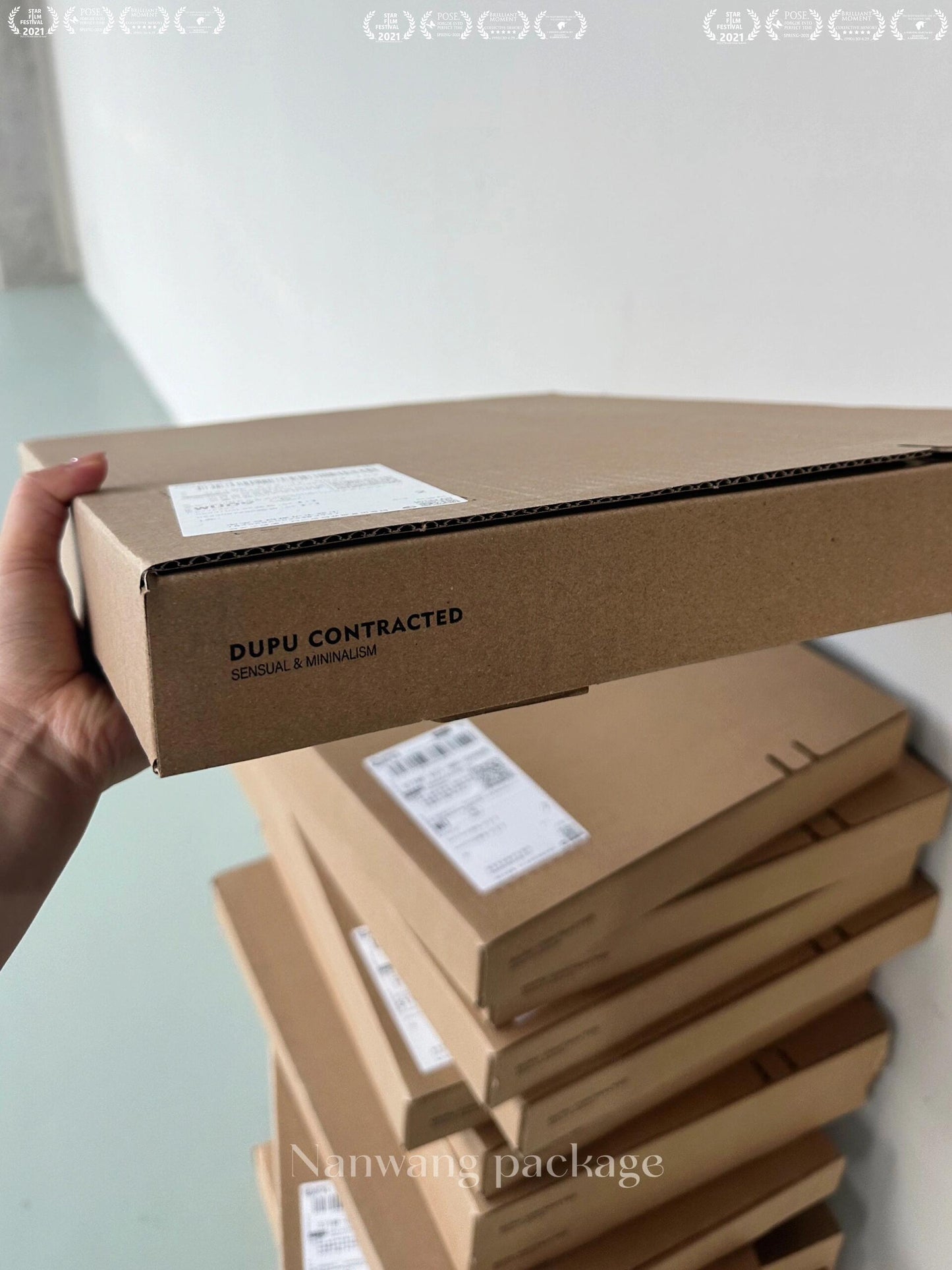 Original wood color high quality tearable packaging box