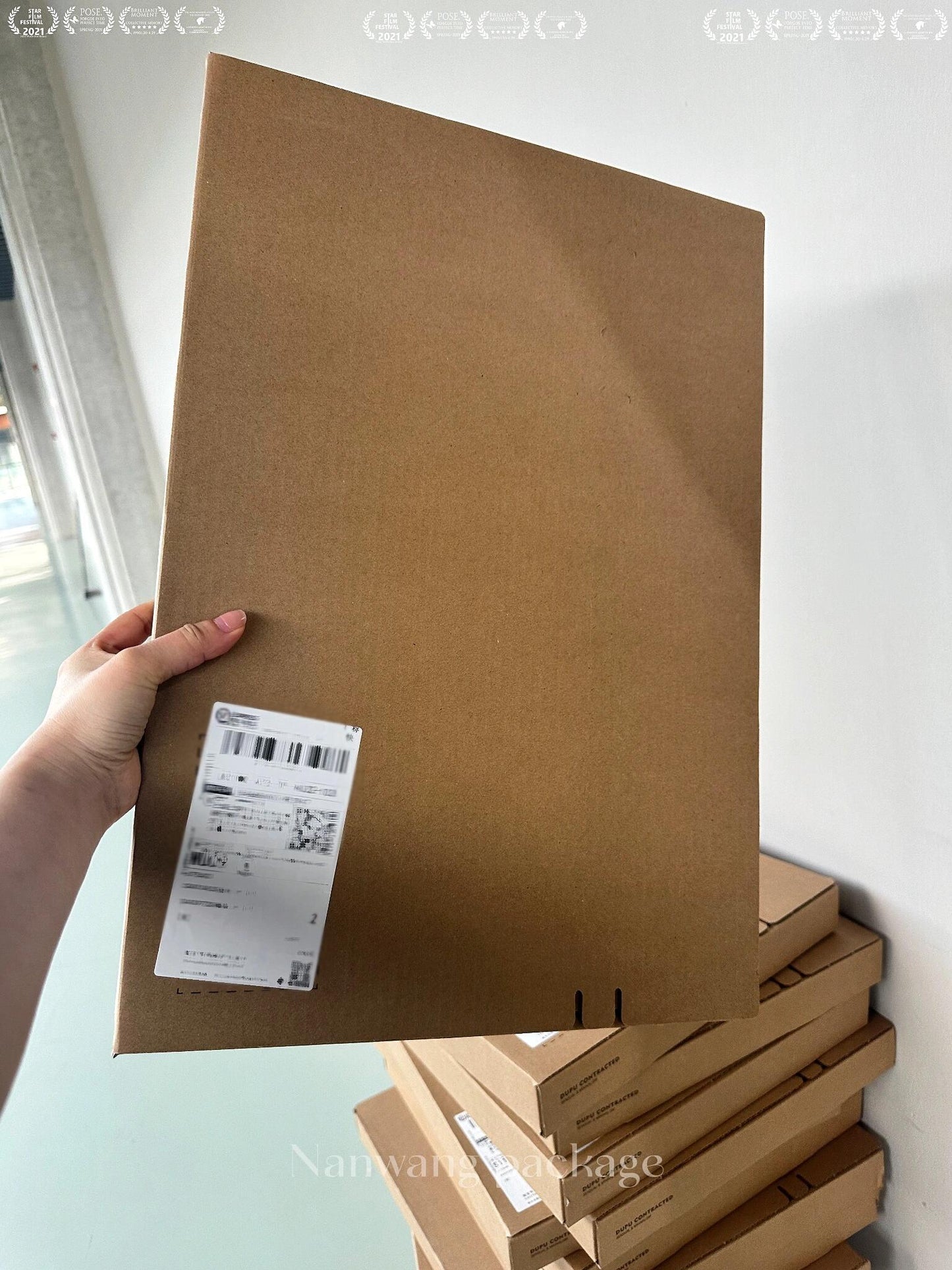 Original wood color high quality tearable packaging box