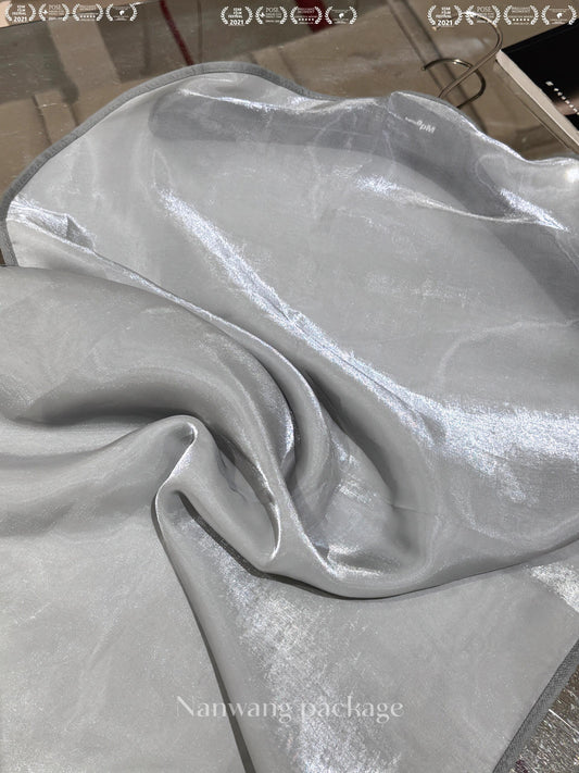High-grade grey organza dust bag