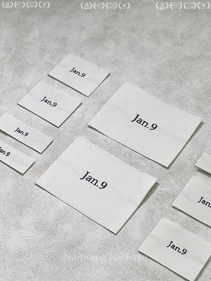 Simple beige woven label