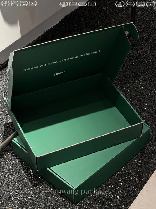 Dark green double-sided printing packaging box