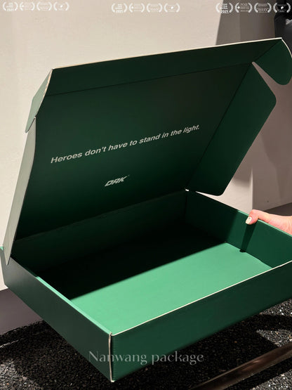 Dark green double-sided printing packaging box