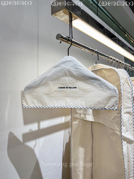 High-end cotton and linen dustproof clothing hanging bag