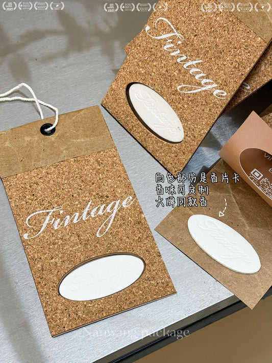Instantly Elevate Your Style! Cork-Textured Scented Tags - The Ultimate Artistic Touch